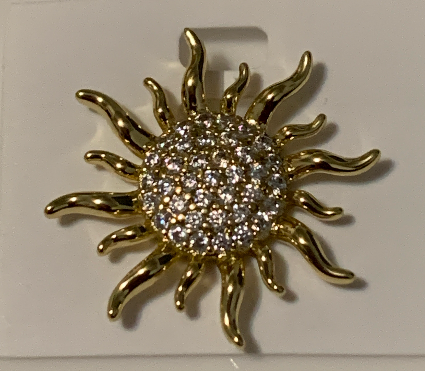 Sun Gold Plated Pendent with Swarovski Crystals