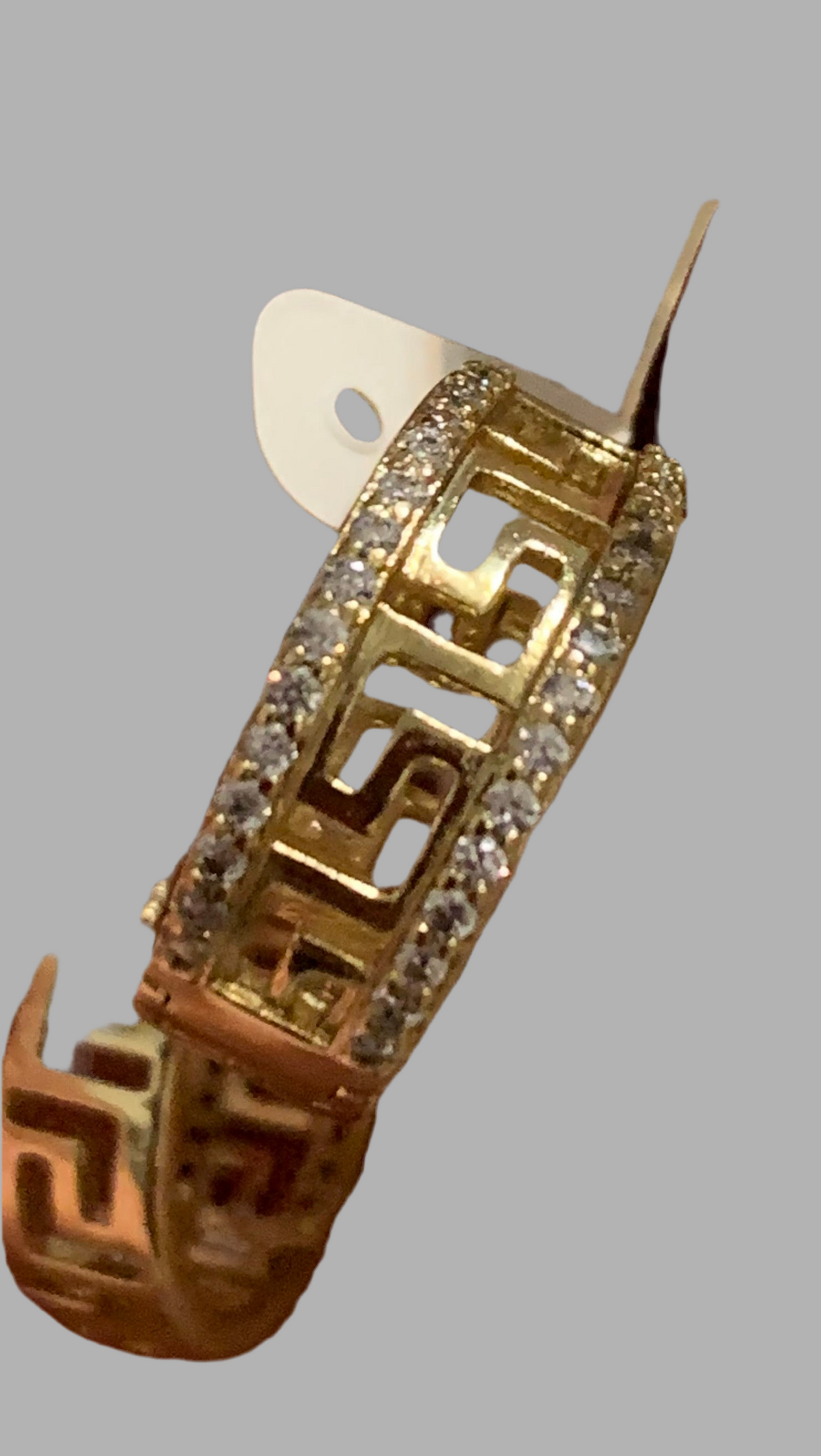 Earrings Small Hoop with Crystal Beads Gold Plated 14k High Quality