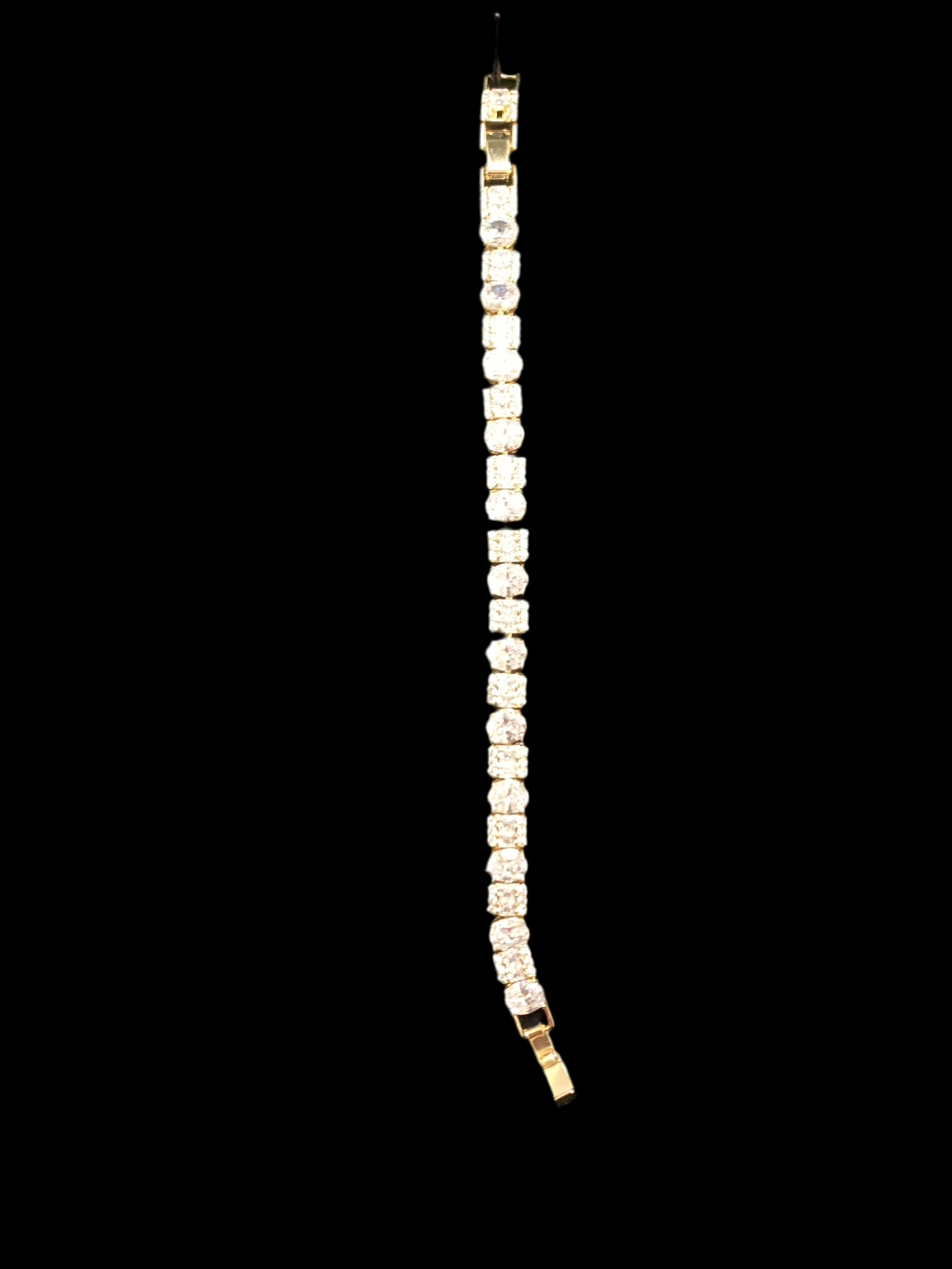 Bracelet Crystal Beads Gold Plated 7”