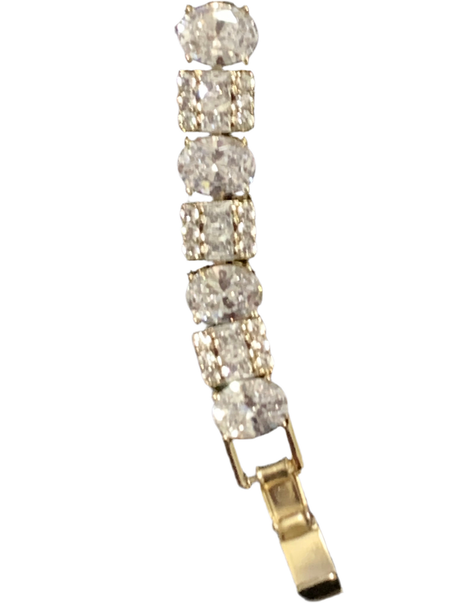 Bracelet Crystal Beads Gold Plated 7”