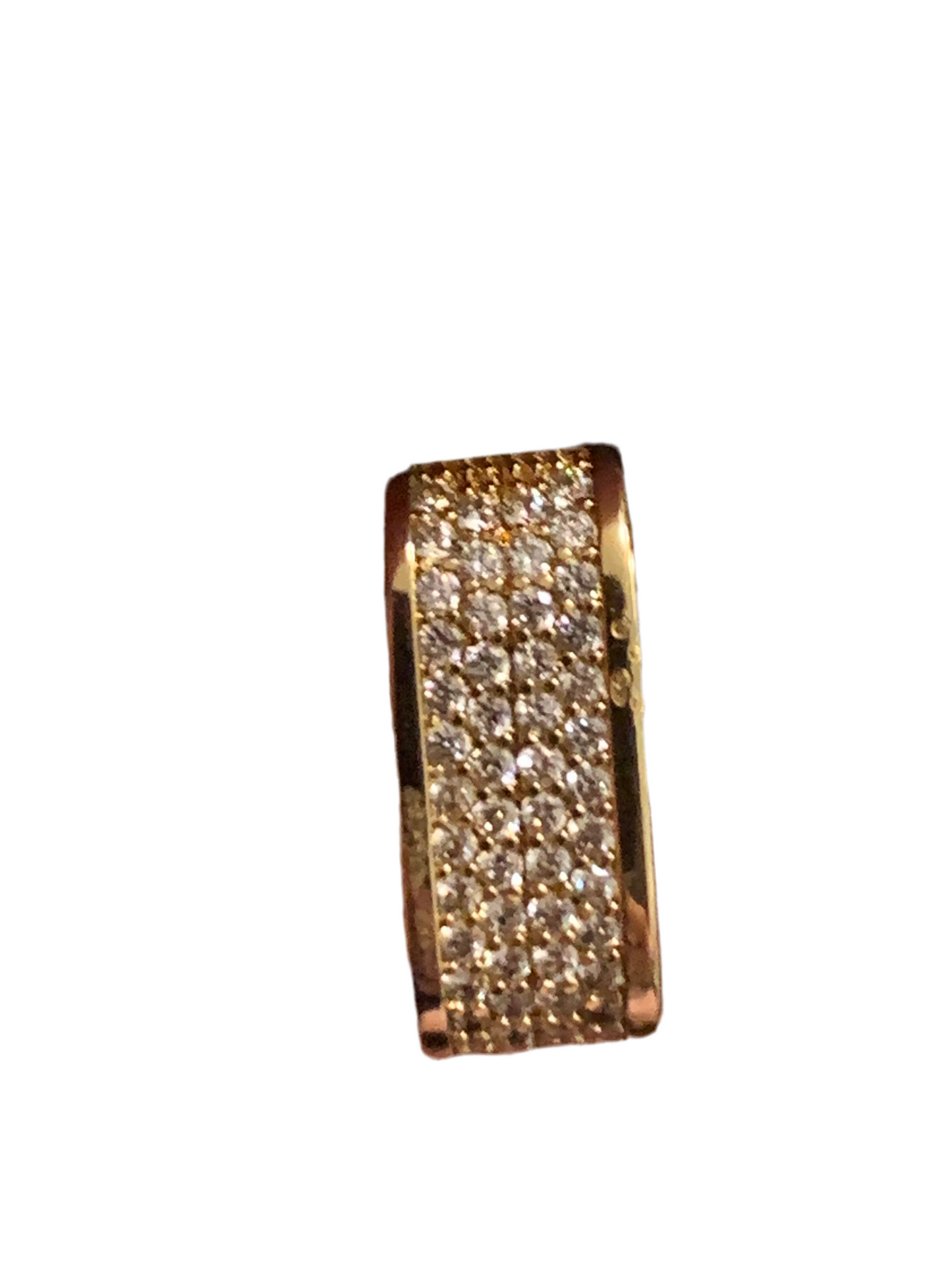 Earrings Small Studs with Crystal Beads all around it Gold Plated 14k
