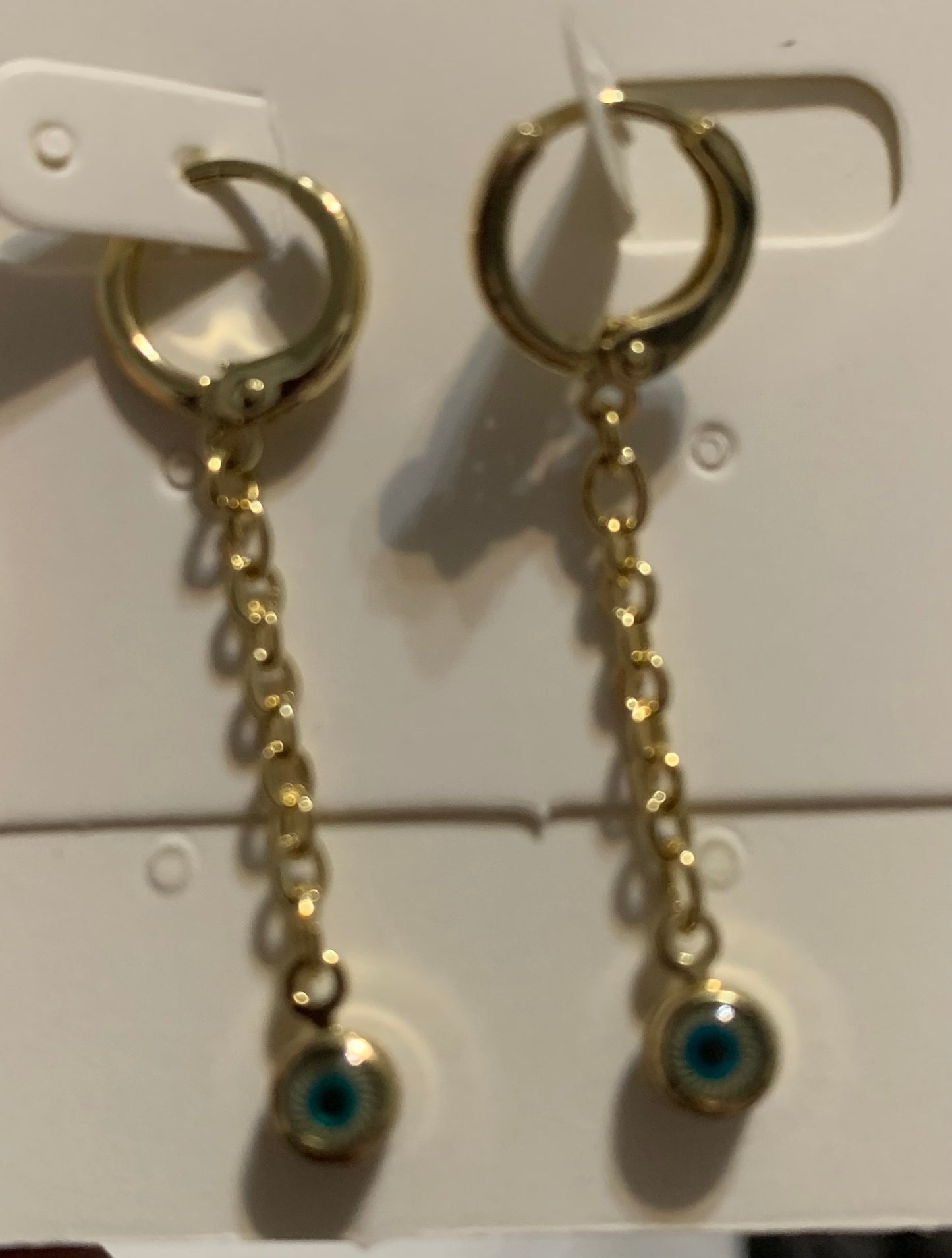 Earrings Hanging Eye Gold Plated 14k High Quality