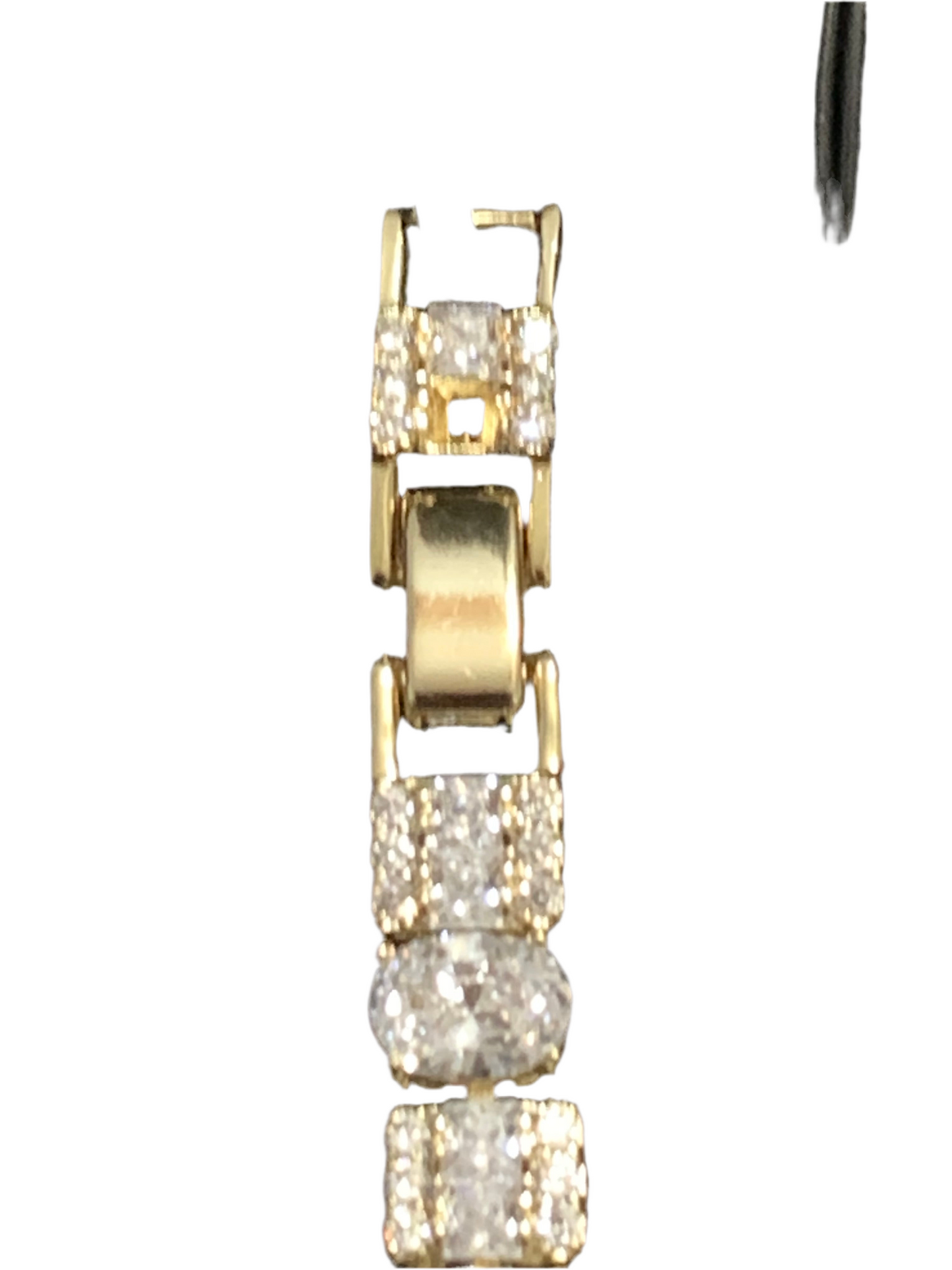 Bracelet Crystal Beads Gold Plated 7”