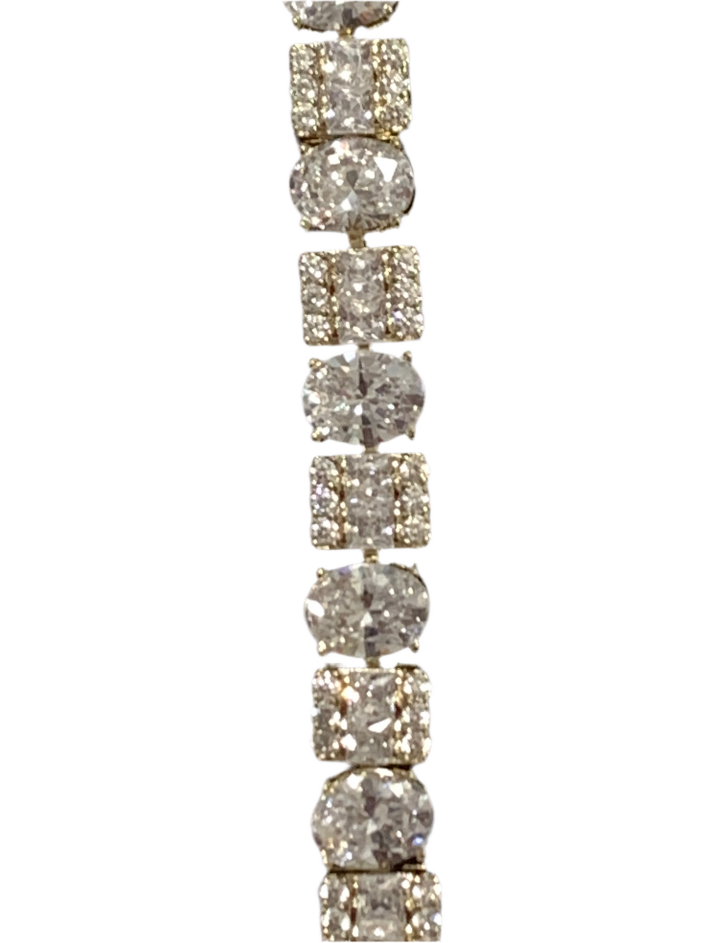 Bracelet Crystal Beads Gold Plated 7”