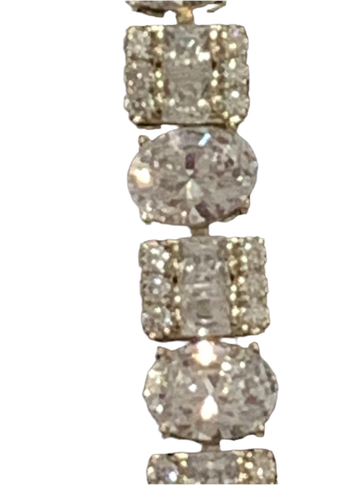 Bracelet Crystal Beads Gold Plated 7”