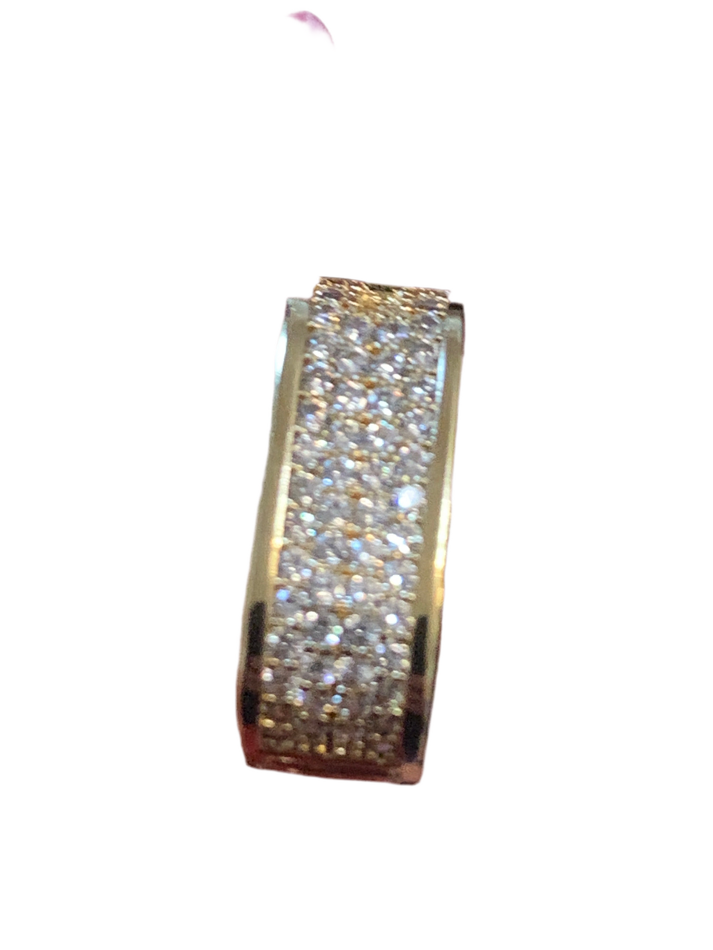 Earrings Small Studs with Crystal Beads all around it Gold Plated 14k