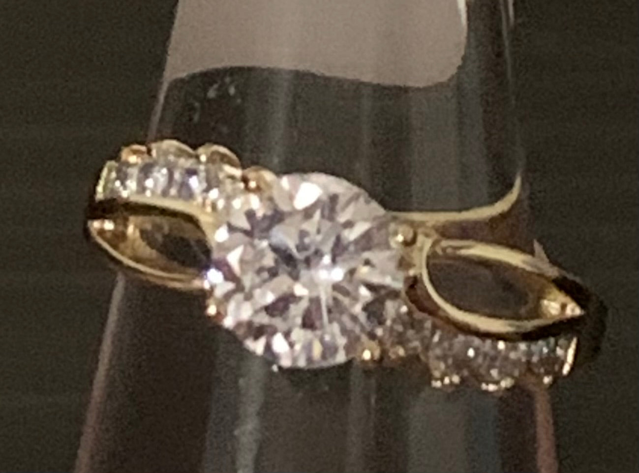 Ring Size 6 Gold Plated 14k with High Quality Crystals
