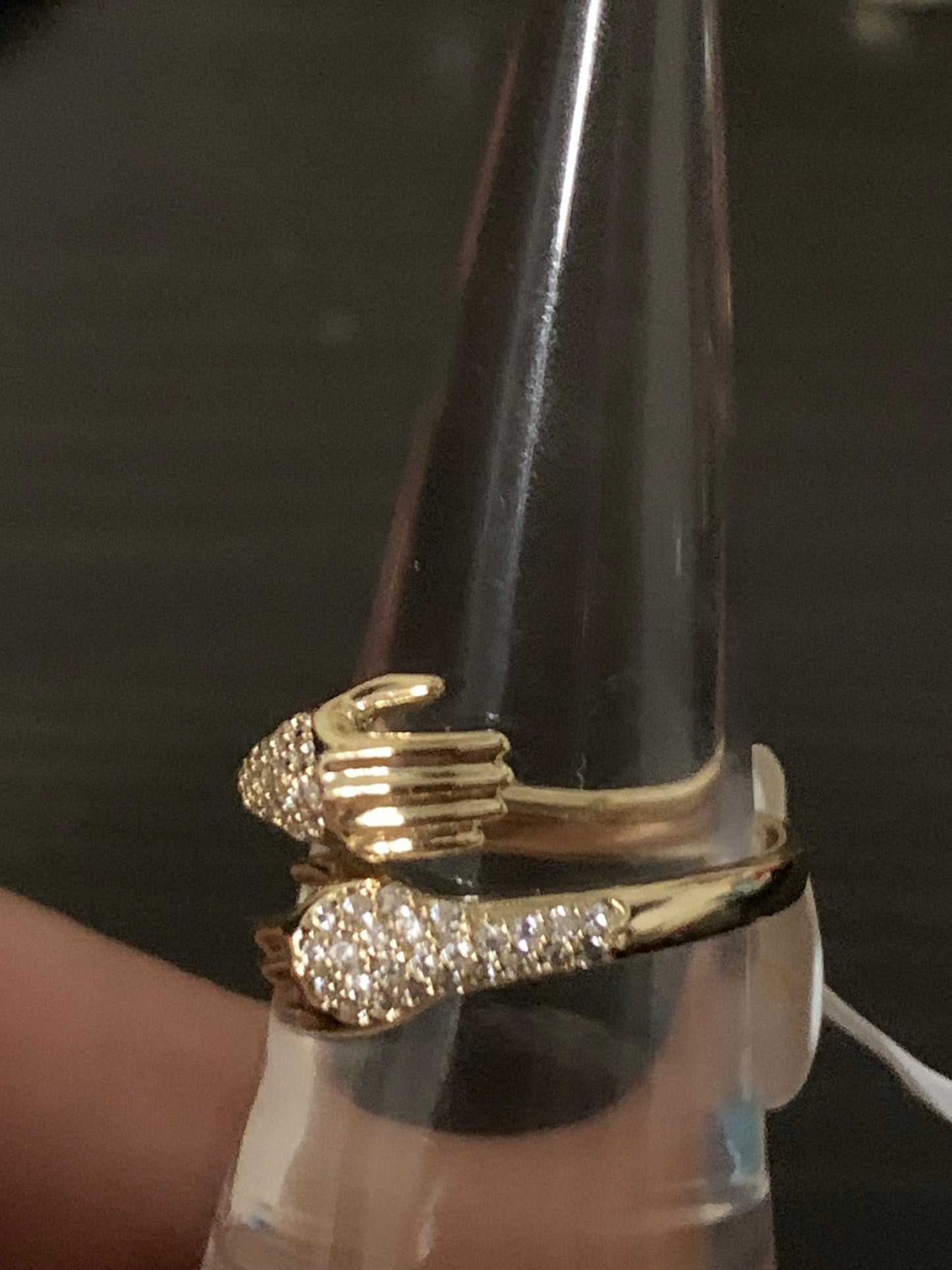 Ring Size 6 Gold Plated 14k with High Quality Crystals