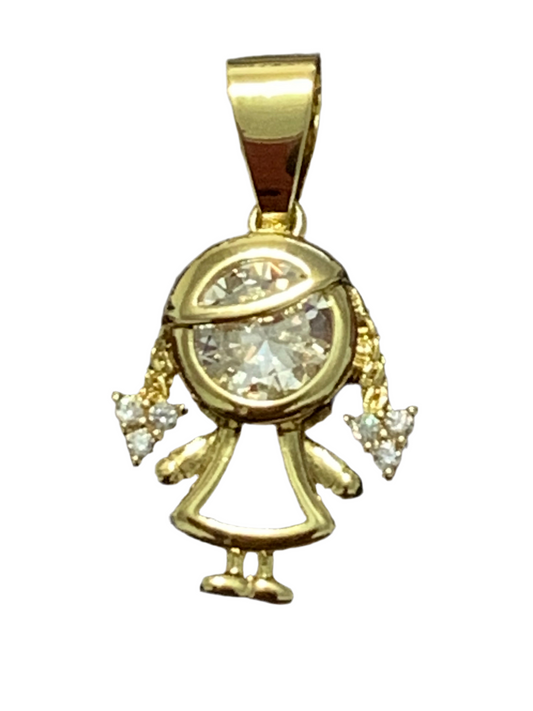 Girl Gold Plated 14k Charm