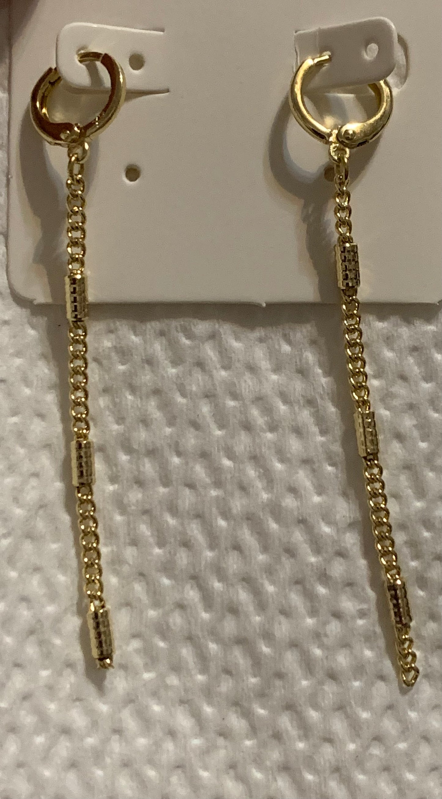 Earrings Dangling Gold Plated 14k High Quality