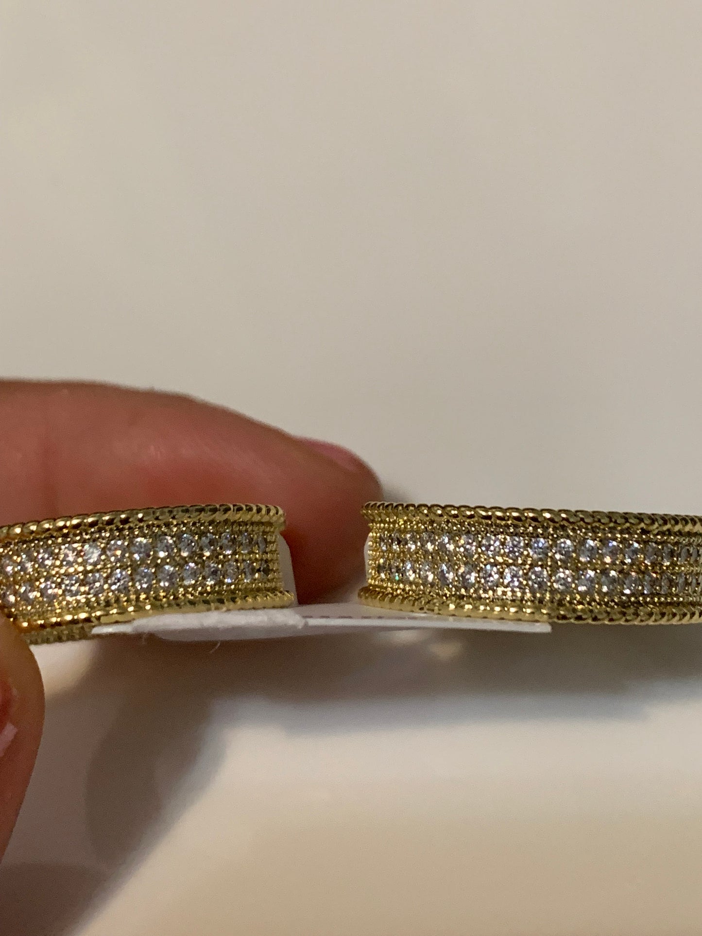 Small Hoop Earrings with Crystal Beads Jul20_22:18
