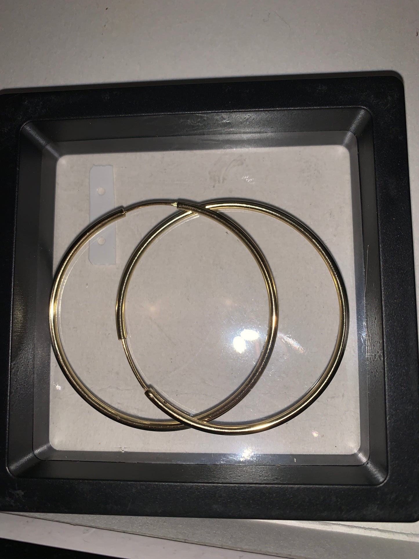 Earrings Gold Plated 14k Large Hoop