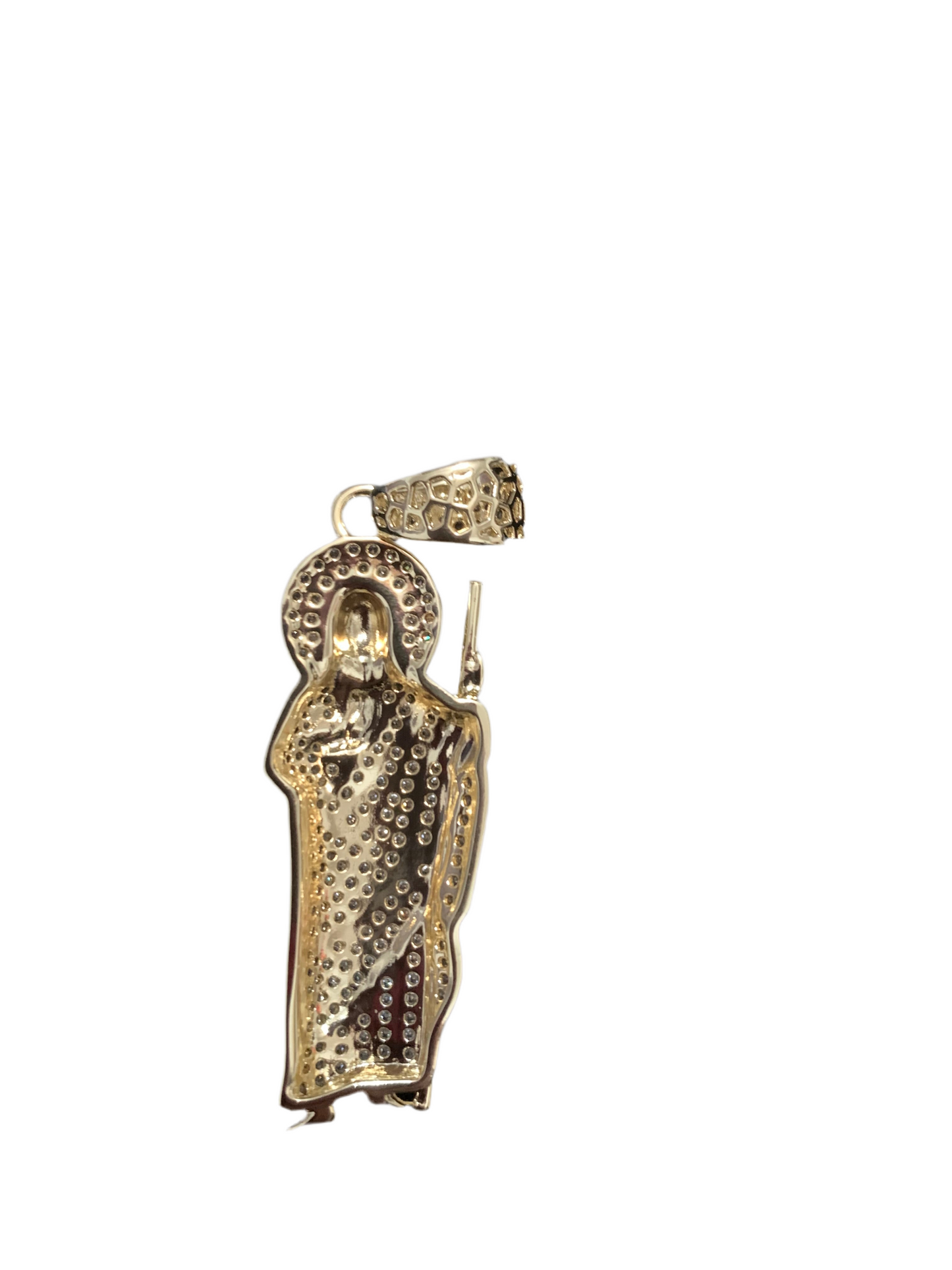 San Judas Gold Plated with Crystal Beads