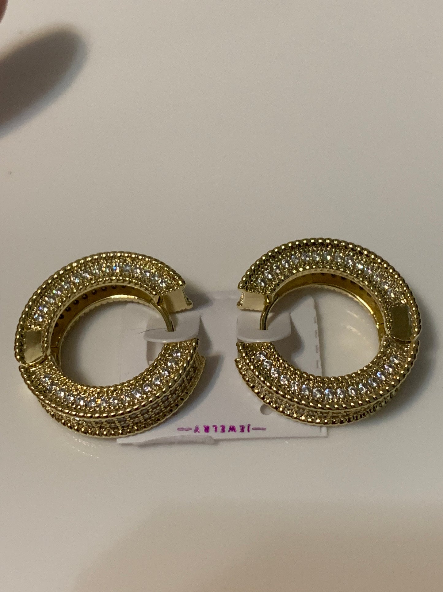 Small Hoop Earrings with Crystal Beads Jul20_22:18