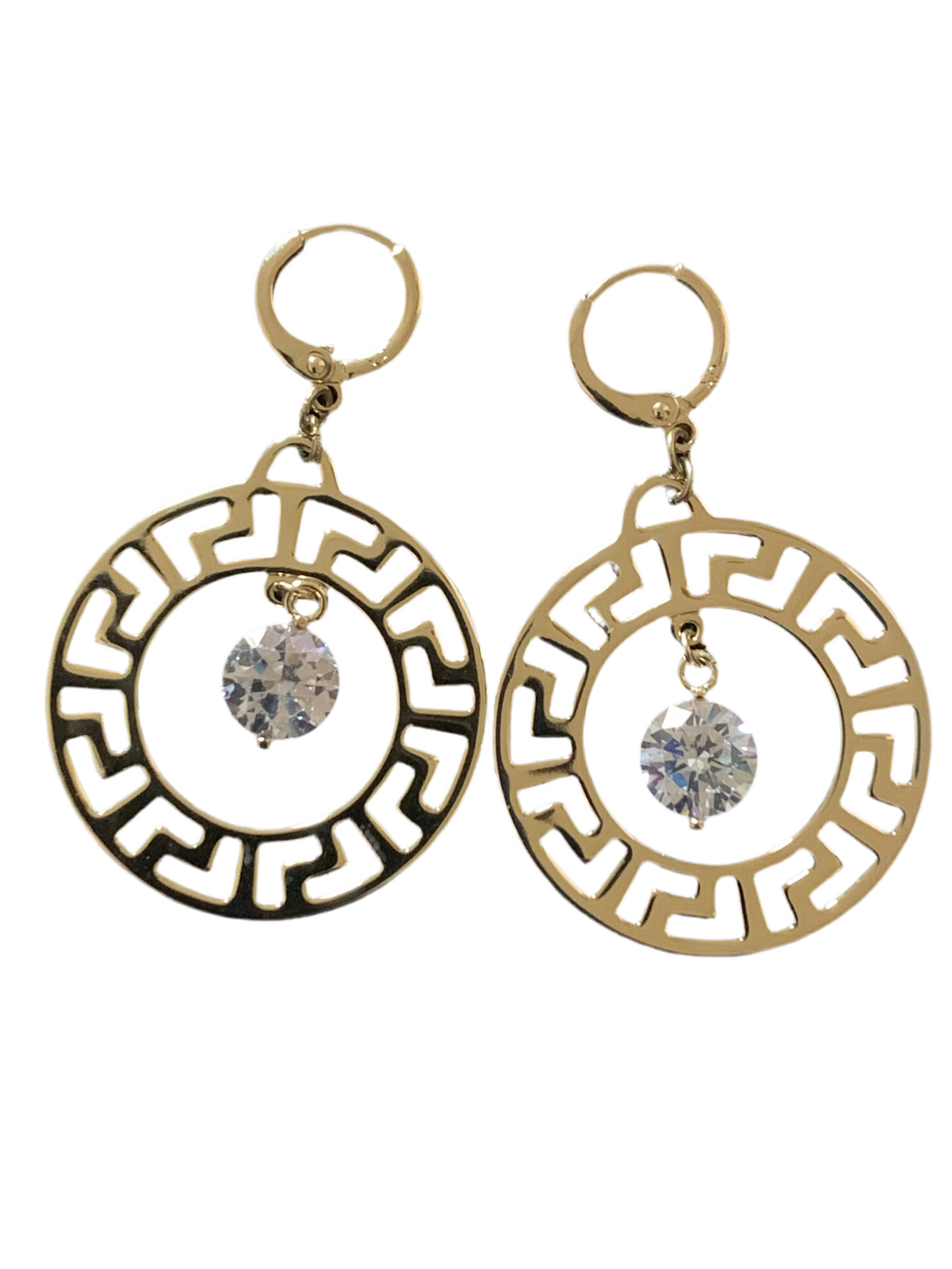 Earrings Hanging Gold Plated 14k