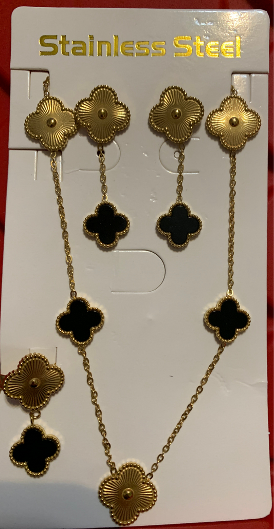 Jewelry Set- Necklace, Earrings and Ring Stainless Steel