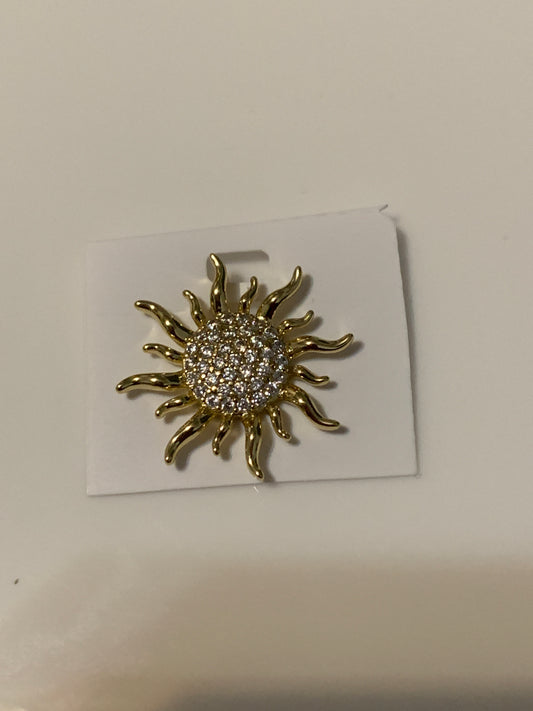 Sun Gold Plated Pendent with  Swarovski Crystals