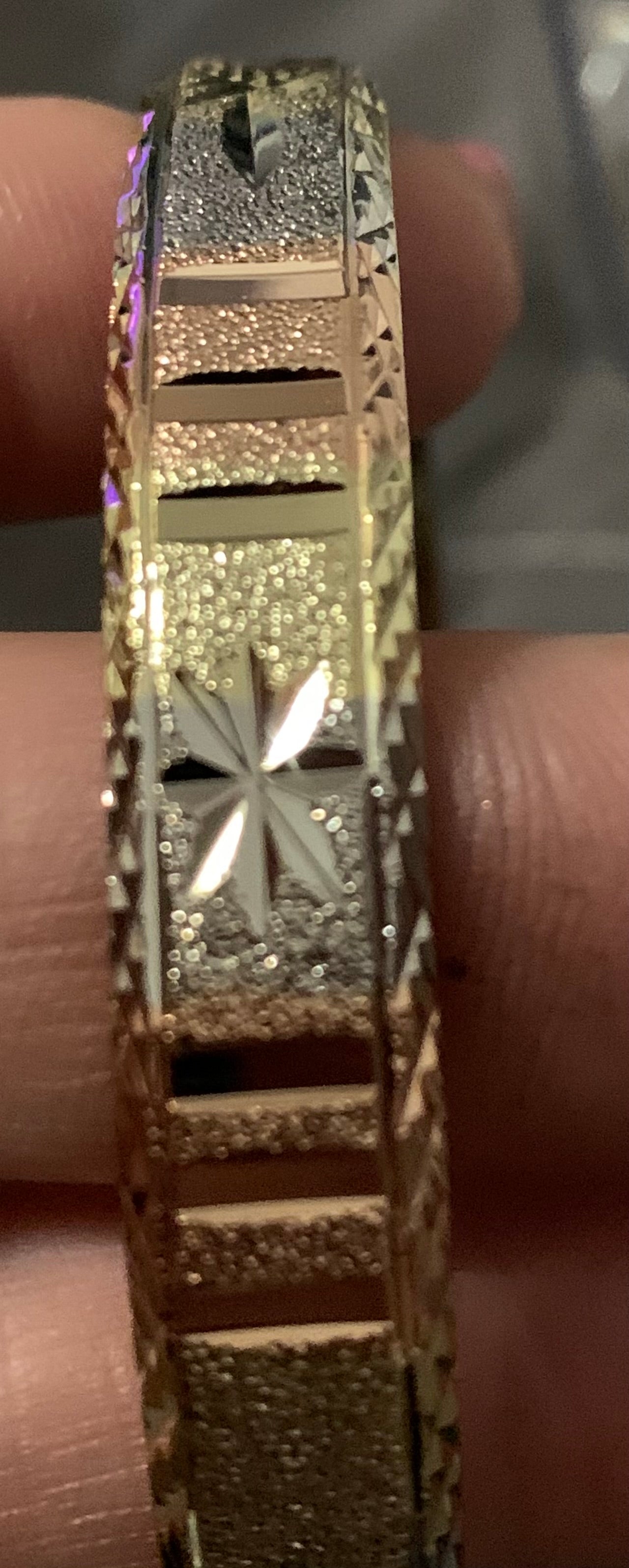 Three Tone Gold Plated Bangle