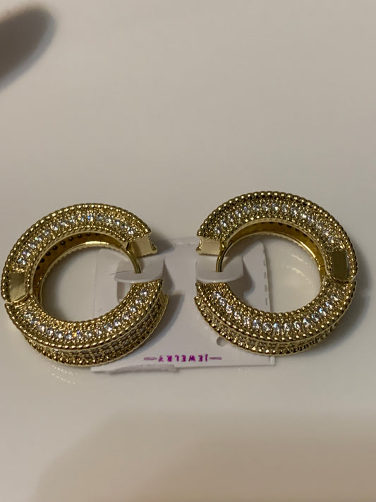 Small Hoop Earrings with Crystal Beads Jul20_22:18