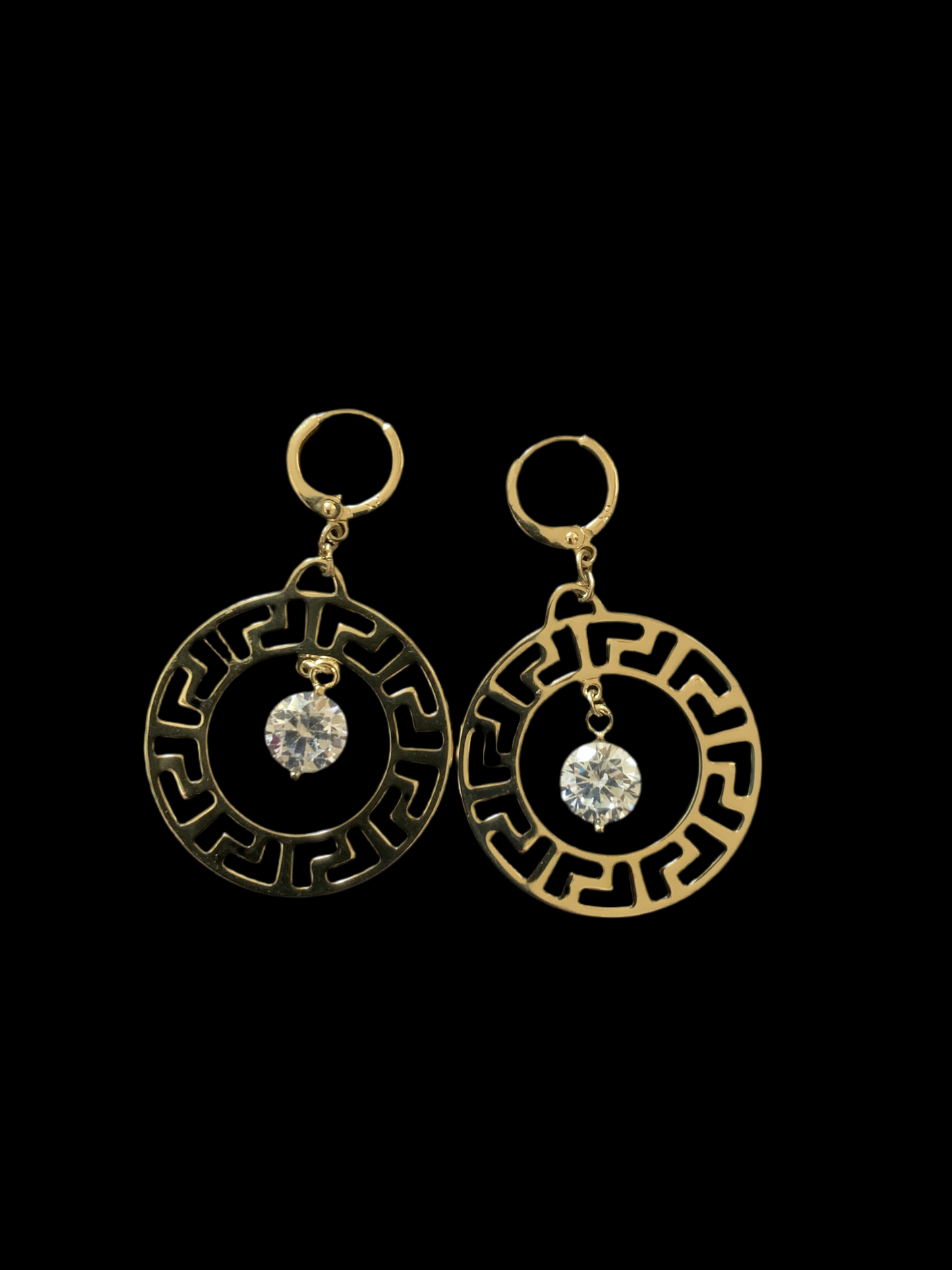 Earrings Hanging Gold Plated 14k
