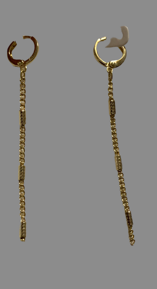 Earrings Dangling Gold Plated 14k High Quality
