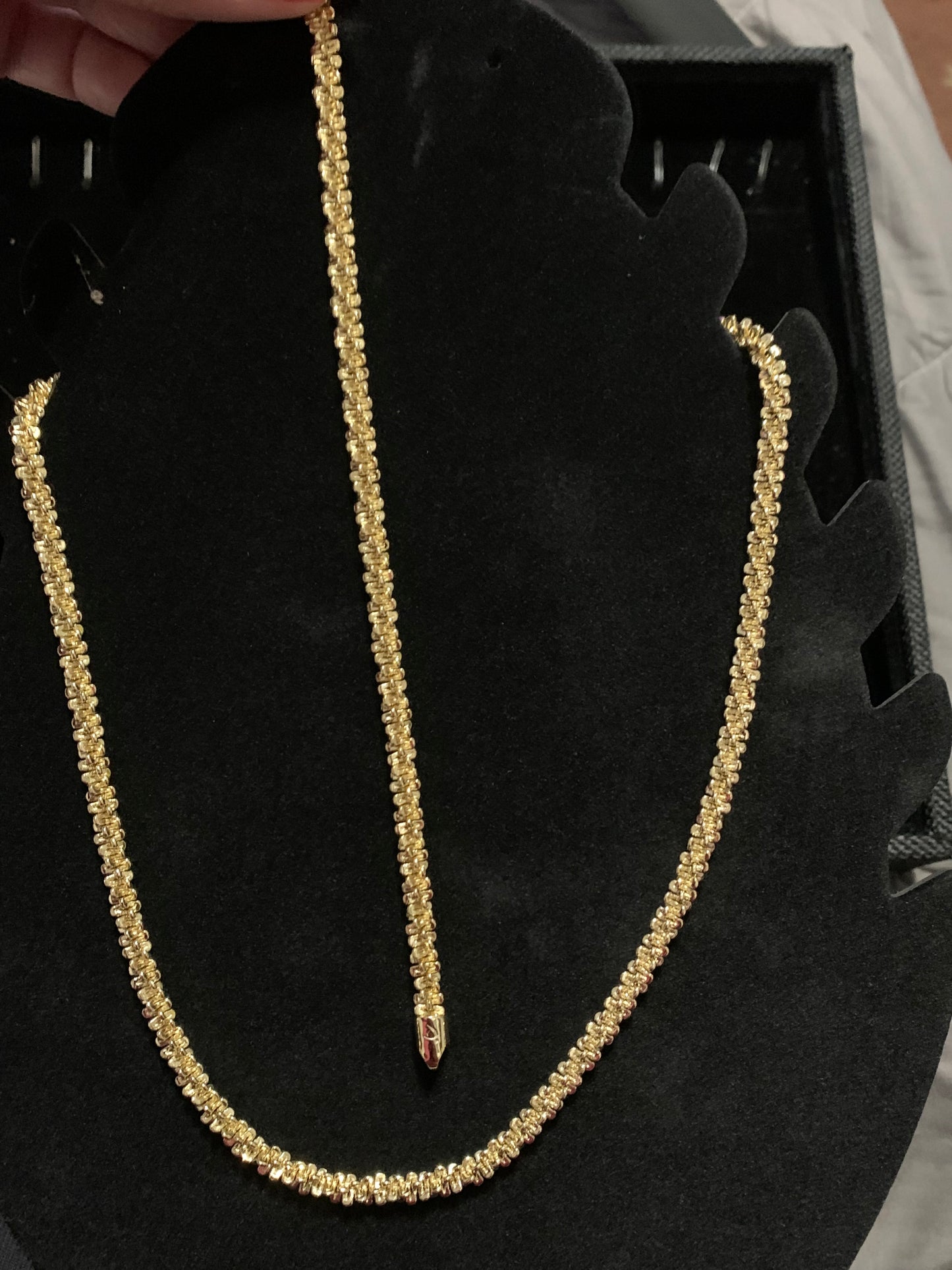 Set Necklace 18” and Bracelet 7” Gold Plated 14k